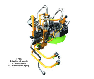 Design of the cylinder top with LGI methanol components.