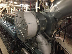 The newly retrofitted radial man tcr20 turbocharger.
