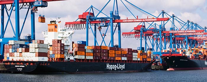 Hapag Lloyd Containerschiff.