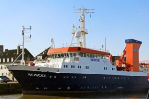 FS Heincke im Bremerhavender Fischereihafen.