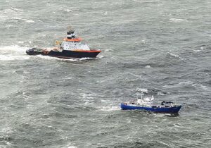 Erfolgreicher Einsatz der NORDIC bei schwerem Wetter (Windstärke 7) vor Borkum.